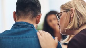 woman consulting man
