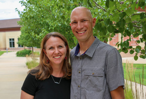 close up of podcast guests Rebecca and Deric Sneller