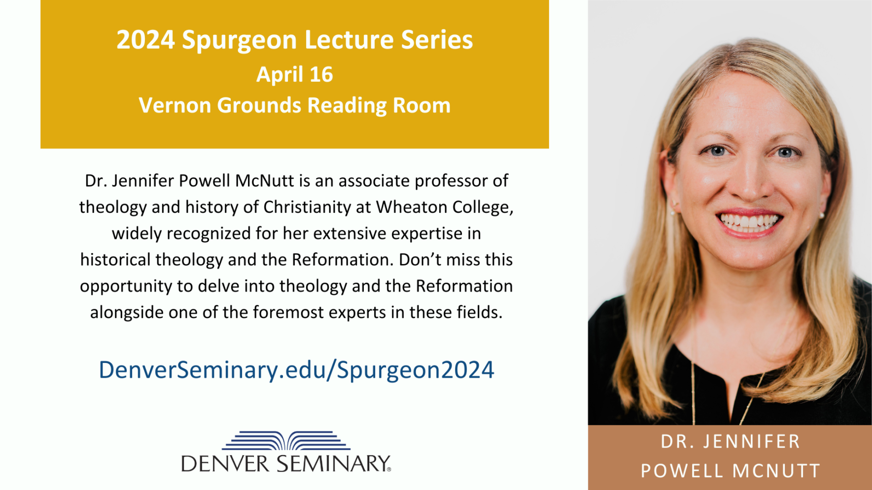 Denver Seminary's Spurgeon Lecture Series, April 16 Denver Seminary